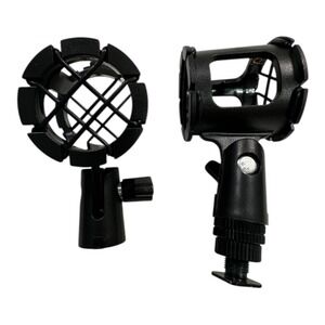 Microphone Clip Holder Stand Mount Mic Black Universal Replacement Part‎
